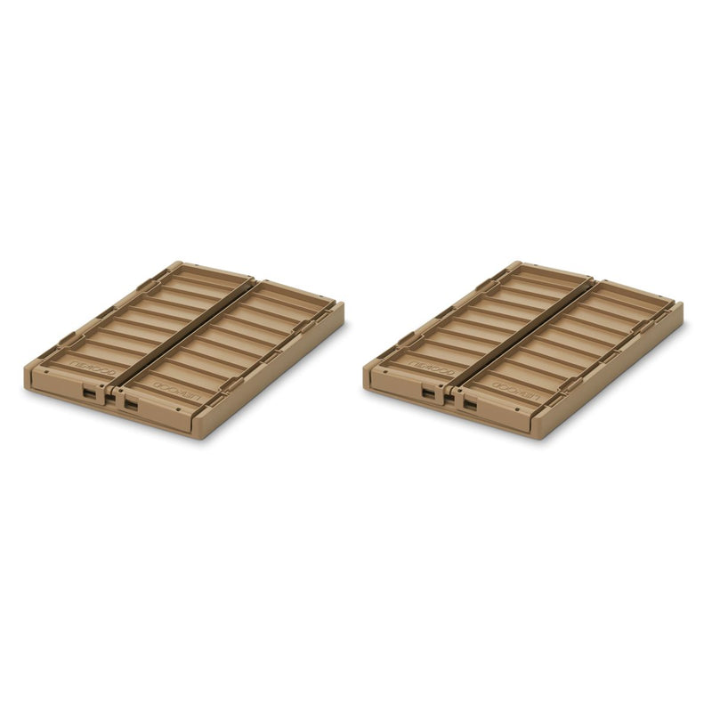 Liewood Lot de 2 boîtes de rangement taille S Weston - Oat - Boîtes de rangement