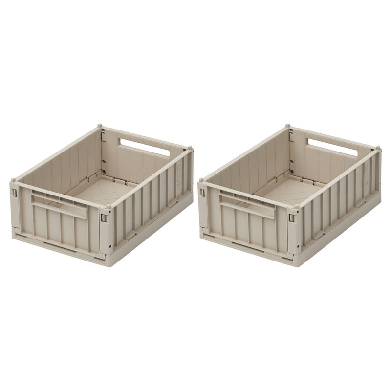 Liewood Lot de 2 boîtes de rangement taille S Weston - Sandy - Boîtes de rangement
