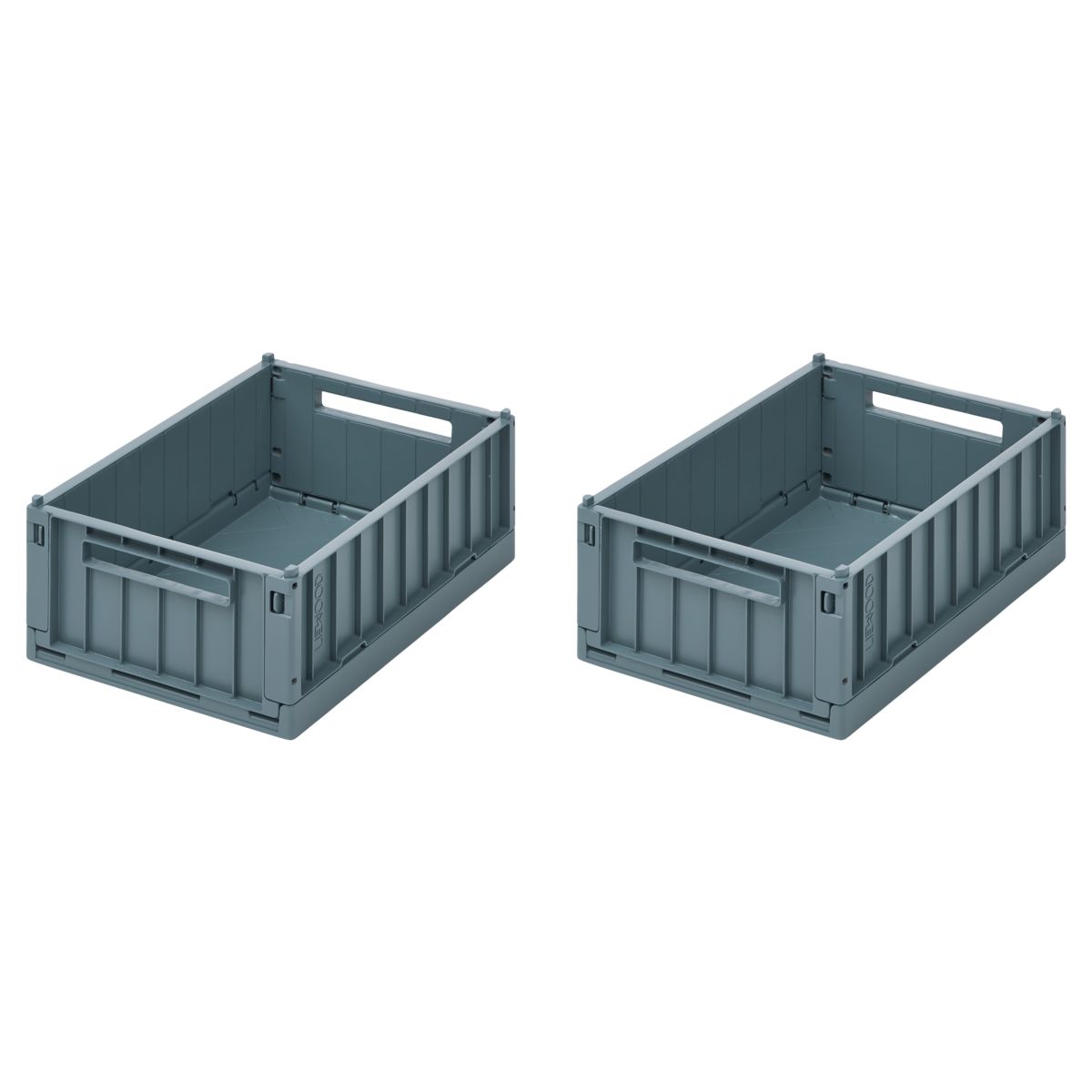 Liewood Boîtes de Rangement WESTON Taille S, Lot de 2 - Whale blue - Boîtes de rangement