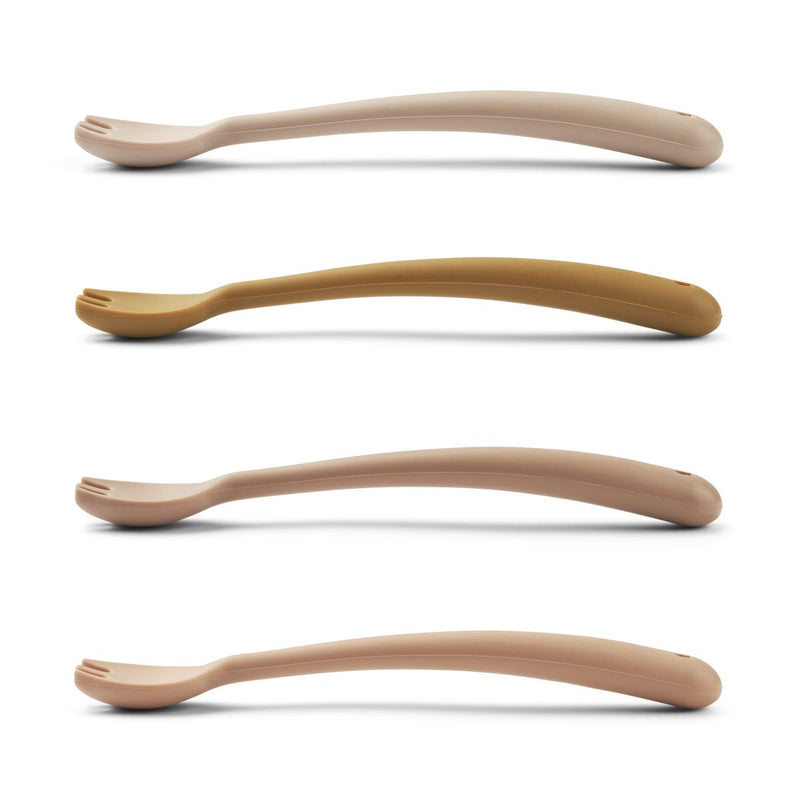 Liewood Lot de 4 fourchettes Scott  - Rose multi mix - Couverts