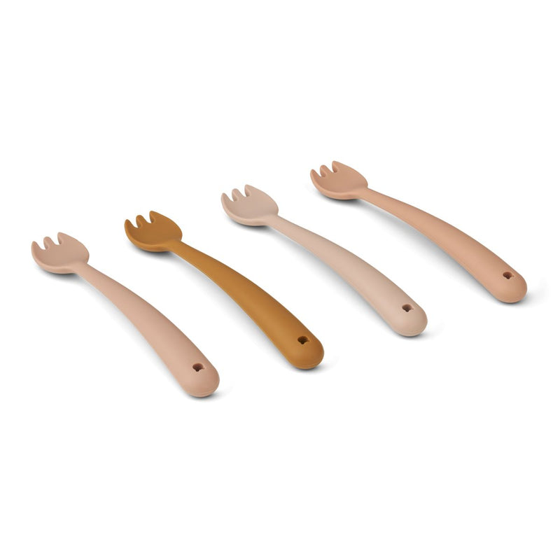 Liewood Lot de 4 fourchettes Scott  - Rose multi mix - Couverts