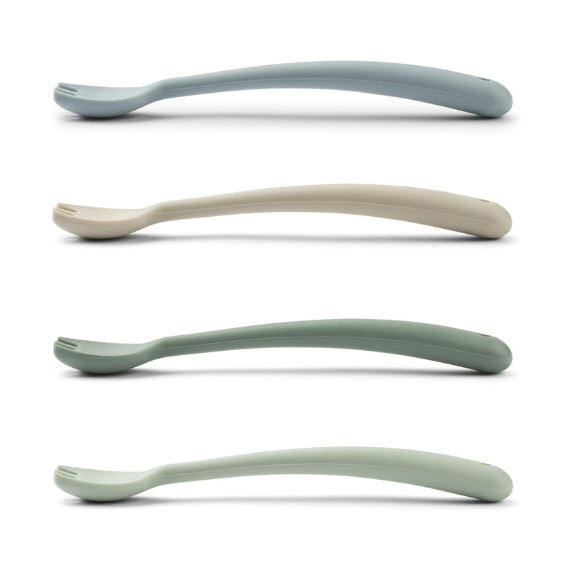 Liewood Lot de 4 fourchettes Scott  - Dusty mint multi mix - Couverts