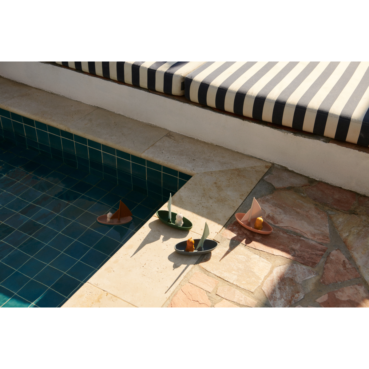 Liewood Lot de 2 bateaux-jouets Ensley - Whale blue multi mix - Jouet de bain