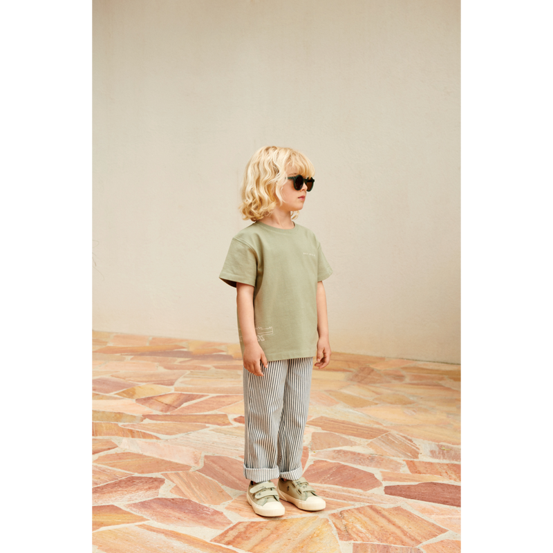 Liewood Pantalon En Coton À Rayures Harald - Y/D Stripe Whale Blue / Creme de la Creme - Pantalon