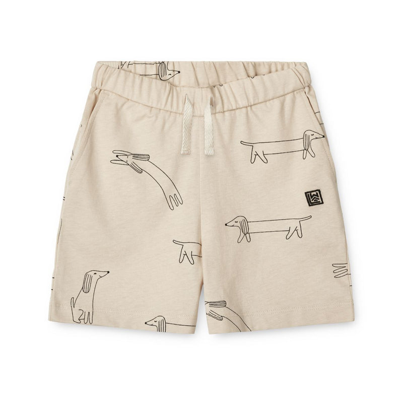 Liewood Short En Coton Imprimé Bako - Dogs / Sandy - Shorts
