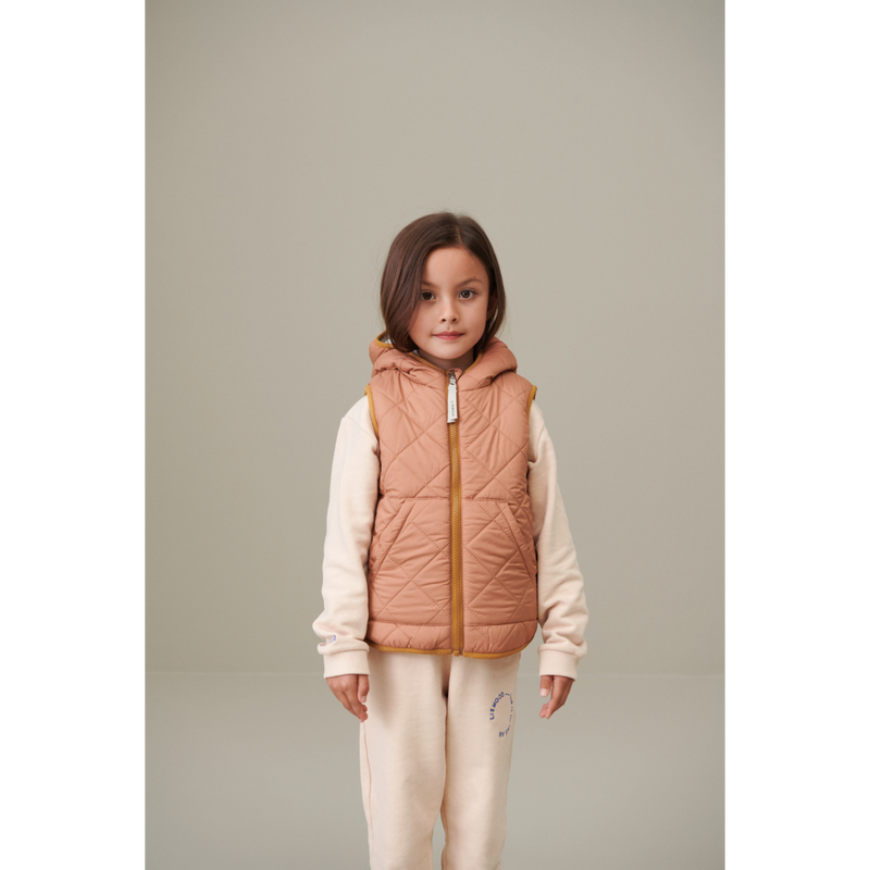 Liewood Veste sans manches réversible Diana - Tuscany rose / Sandy - Weste