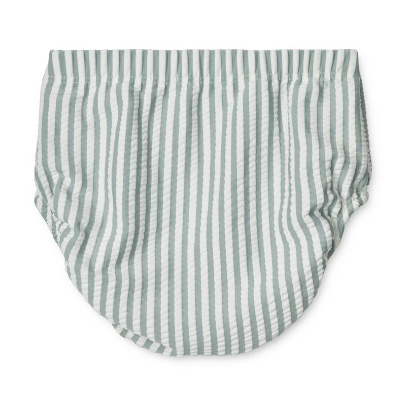 Liewood Slip de bain bébé Anthony Seersucker - Y/D stripe: Sea blue/white - Pantalon de bain
