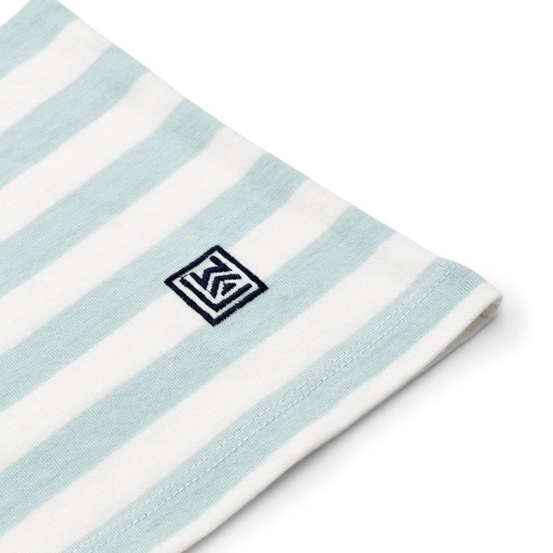 Liewood T-shirt Apia  - Y/D stripe: Sea blue/white - T-shirt