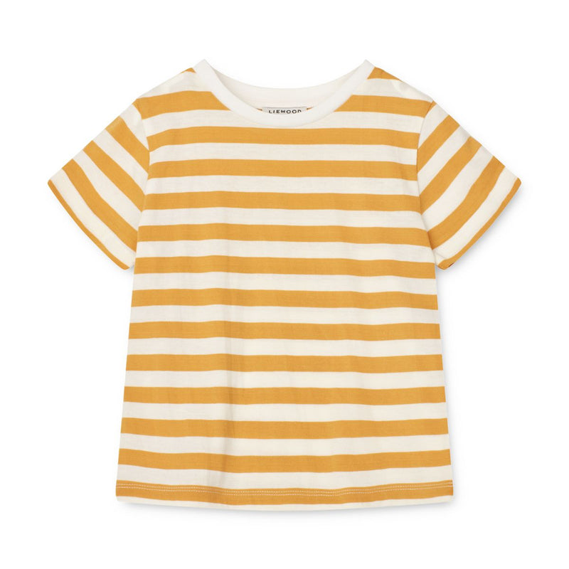 Liewood T-shirt Apia  - Y/D stripes White / Yellow mellow - T-shirt
