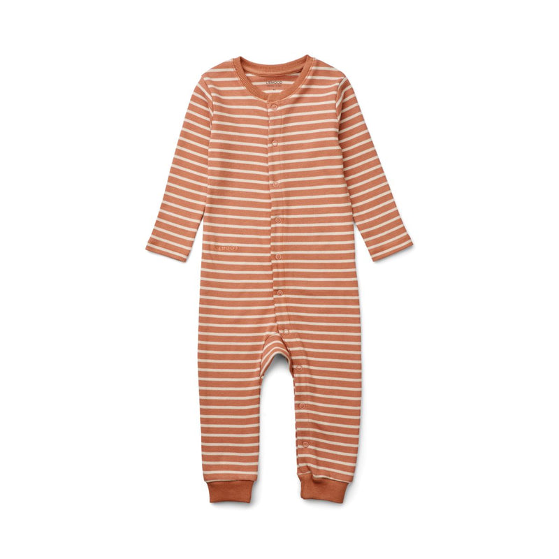 Liewood Combinaison pyjama Birk - Y/D Stripe Tuscany rose / Sandy - Combinaison de pyjama