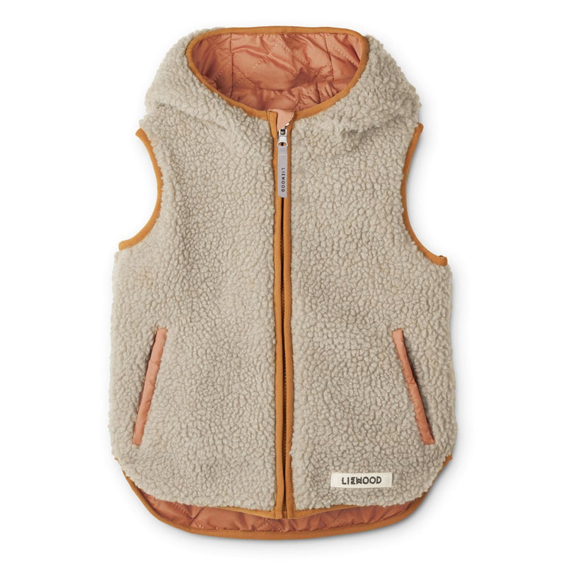 Liewood Veste sans manches réversible Diana - Tuscany rose / Sandy - Weste