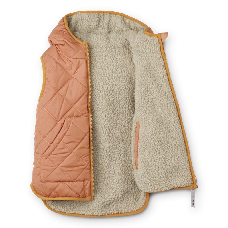 Liewood Veste sans manches réversible Diana - Tuscany rose / Sandy - Weste