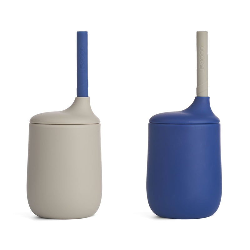 Liewood Lot de 2 gobelets Ellis - Mist / Surf blue mix - Gobelet