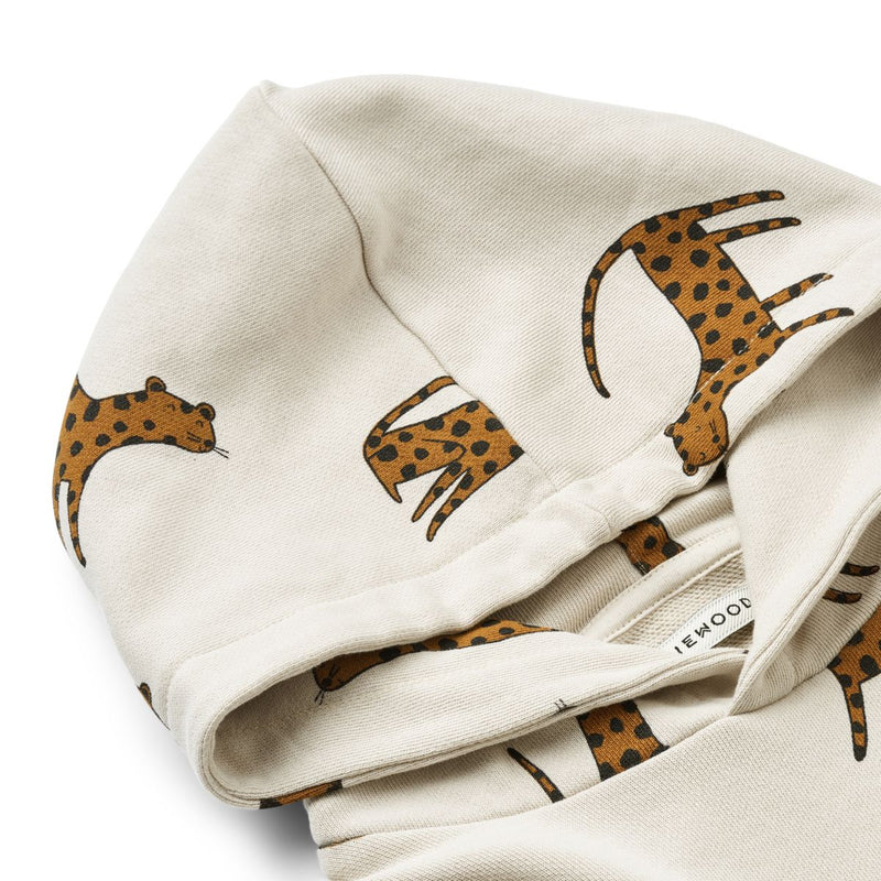 Liewood Pull à capuche Hildur - Leopard / Sandy - Sweatshirt à capuche