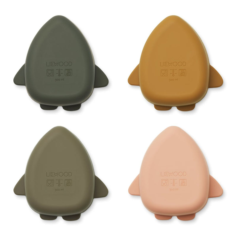 Liewood Lot de 4 bols en silicone Iggy - Space multi mix - Bols