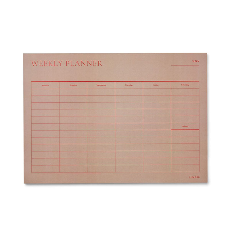 Liewood Agenda semainier Kirby - Pale tuscany / Apple red - Calendrier