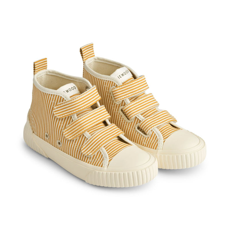 Liewood Sneakers Montantes Keep - Stripe yellow mellow / Creme  de la creme - Baskets