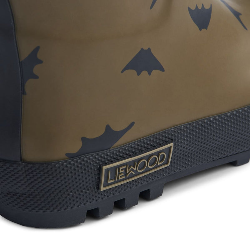Liewood Bottes de pluie thermique Mason - Bats /  Khaki - Bottes de thermique