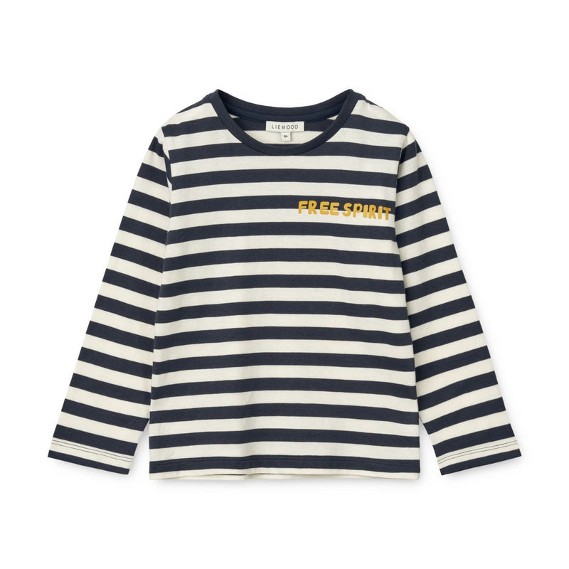 Liewood T-shirt Apia  - Y/D Stripe Classic navy / Creme de la creme - T-shirt