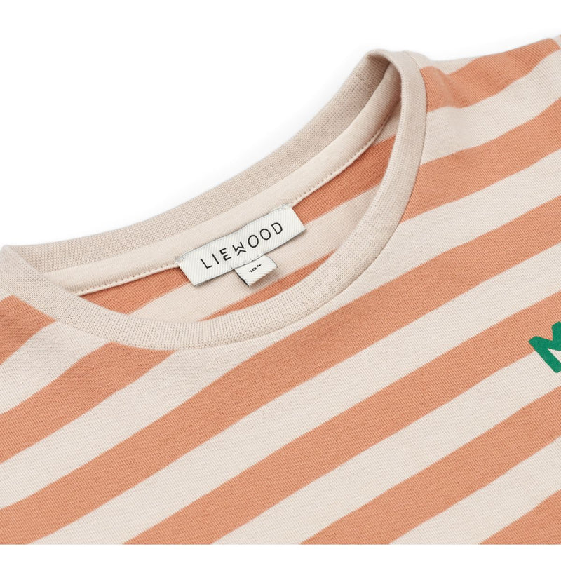 Liewood T-shirt Apia  - Y/D Stripe Tuscany rose / Sandy - T-shirt