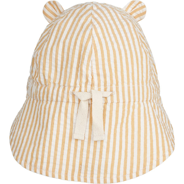 Liewood Chapeau de soleil en lin Gorm - Y/D stripes Yellow mellow / Creme de la creme - Chapeaux & Casquettes