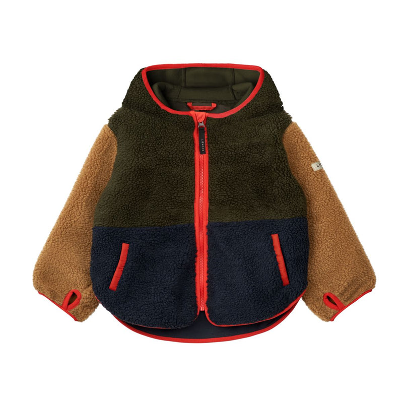 Liewood Polaire Mara avec oreilles - Army brown multi mix - Veste