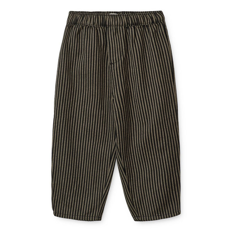 Liewood Pantalon Bergit - Y/D Stripe Black panther / Stone beige - Pantalon
