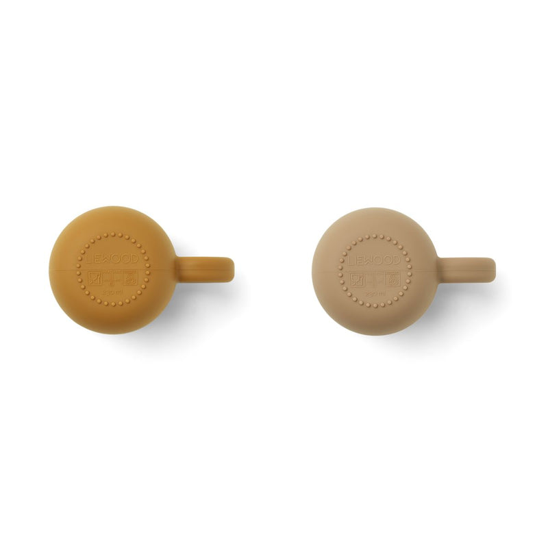 Liewood Lot de 2 tasses Merce - Golden caramel oat mix - Gobelet