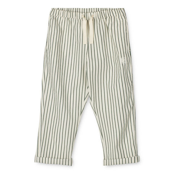 Liewood Pantalon en popeline Orlando  - Y/D stripes Garden green / Creme de la creme - Pantalon