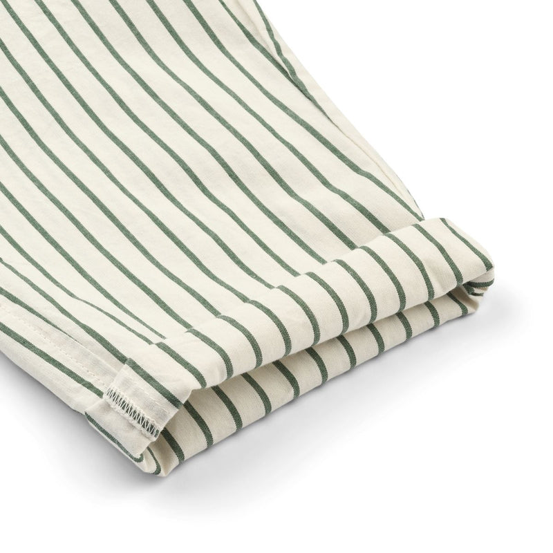 Liewood Pantalon en popeline Orlando  - Y/D stripes Garden green / Creme de la creme - Pantalon