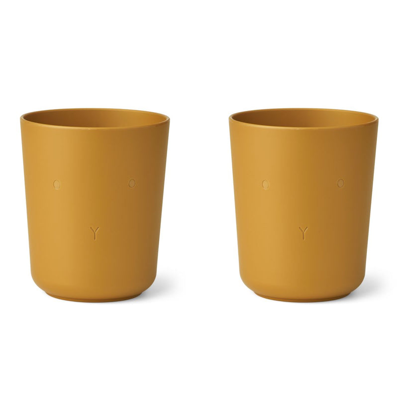 Liewood Lot de 2 tasses Stine - Rabbit/golden caramel - Gobelet