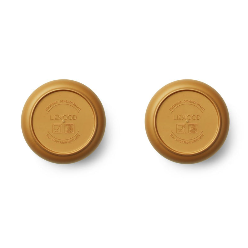 Liewood Lot de 2 tasses Stine - Rabbit/golden caramel - Gobelet