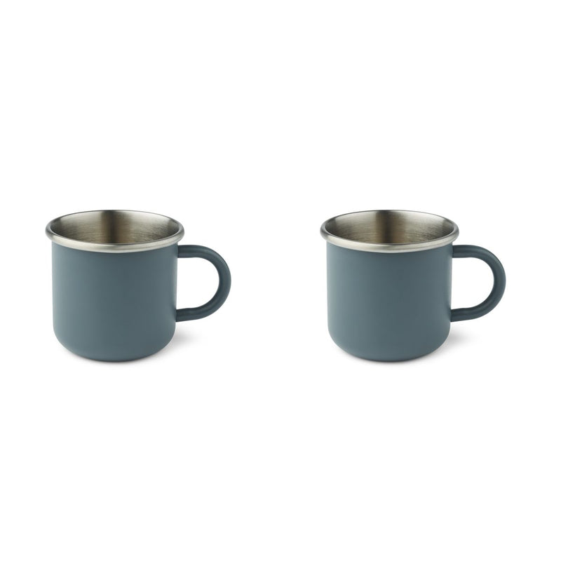 Liewood Lot de 2 tasses Tommy - Whale blue - Gobelet