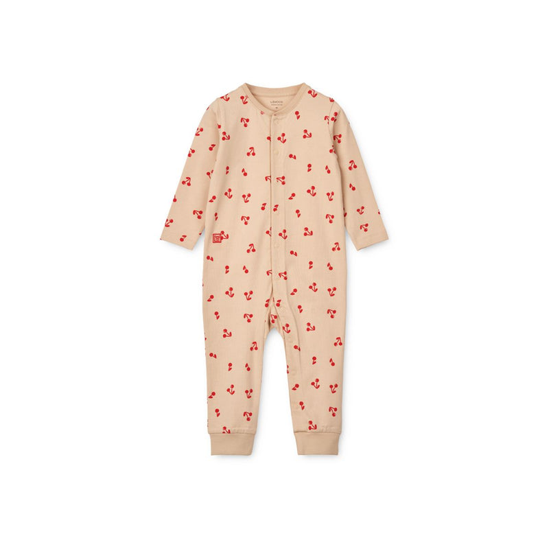 Liewood Combinaison de pyjama Birk - Cherries / Apple blossom - Combinaison de pyjama