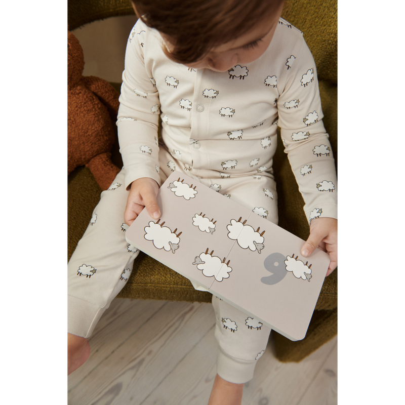 Liewood Combinaison de pyjama Birk - Sheep / Sandy - Combinaison de pyjama